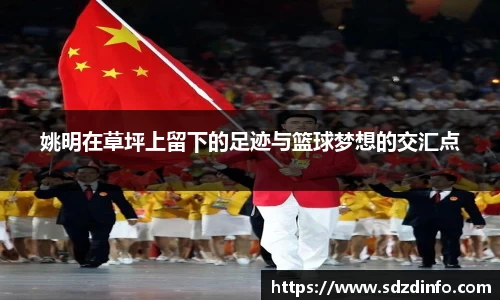 姚明在草坪上留下的足迹与篮球梦想的交汇点